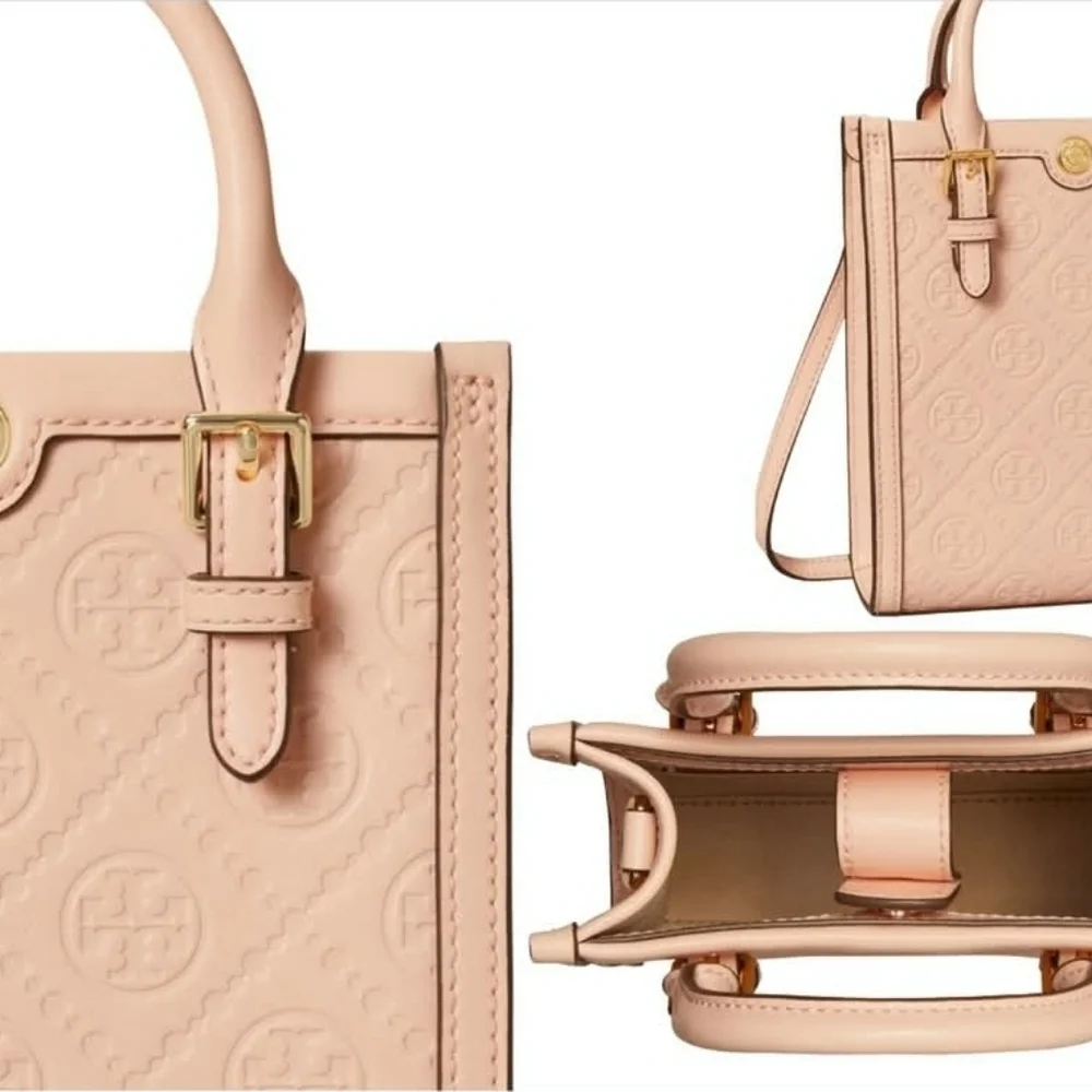 Tory Burch NWT Mini T Monogram Leather Tote Bag